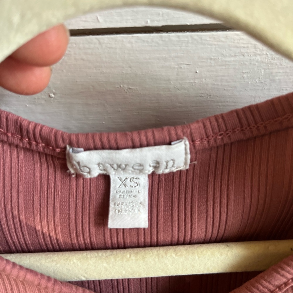Btween Girls Ribbed Button-Front Top - Picture 3 of 3